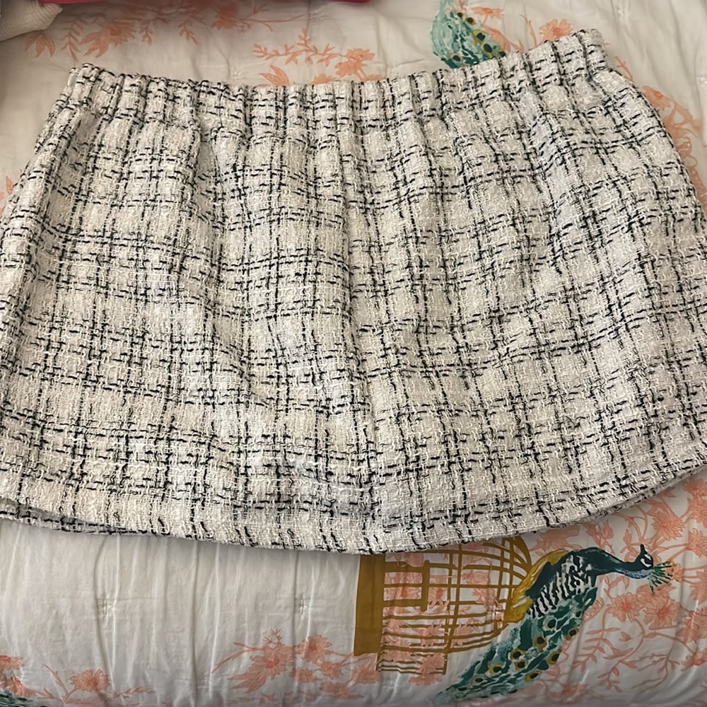 SHEIN Curve Plaid Asymmetrical Hem Tweed Skort Size 2X - Picture 6 of 8
